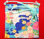 かすみに小花の柄 義若オリジナル お祭り!和柄ポシェット!